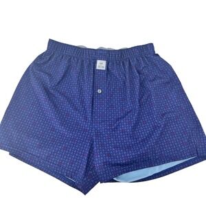 Peter Millar Mens Boxer Size Small Blue Skull Print Button Fly